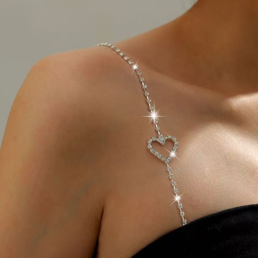 CZ Bra Strap Heart