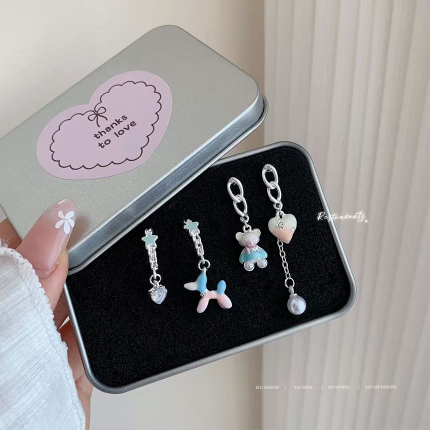 Dangle Bear Earring Asymmetrical