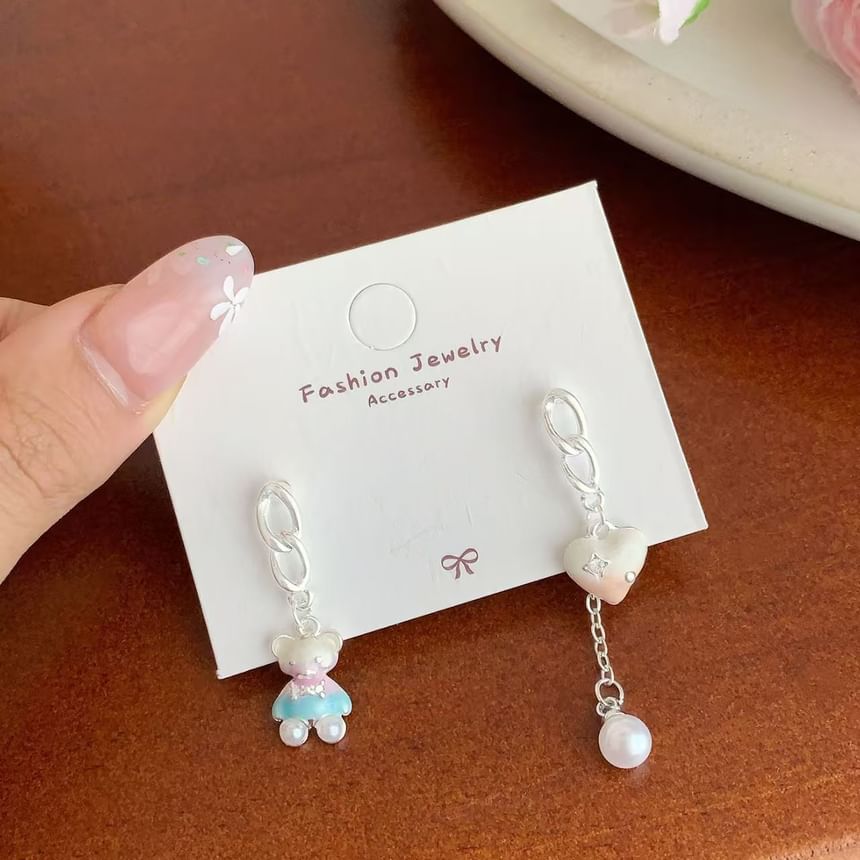 Dangle Bear Earring Asymmetrical