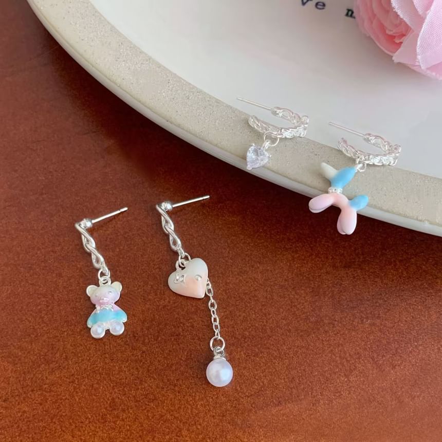 Dangle Bear Earring Asymmetrical