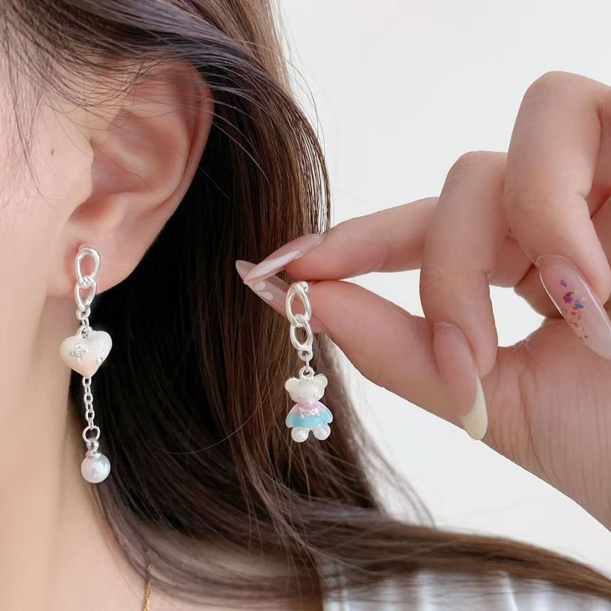 Dangle Bear Earring Asymmetrical