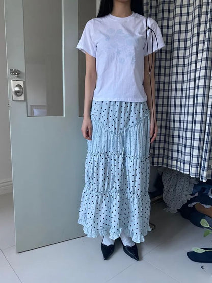 Dotted Maxi Skirt