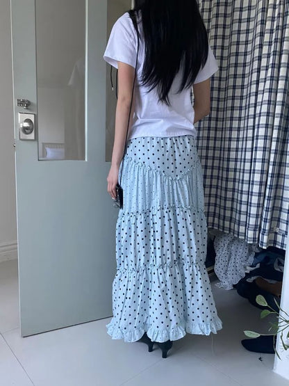Dotted Maxi Skirt