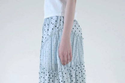 Dotted Maxi Skirt