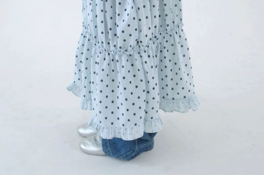 Dotted Maxi Skirt