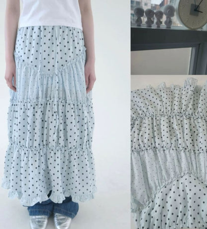 Dotted Maxi Skirt