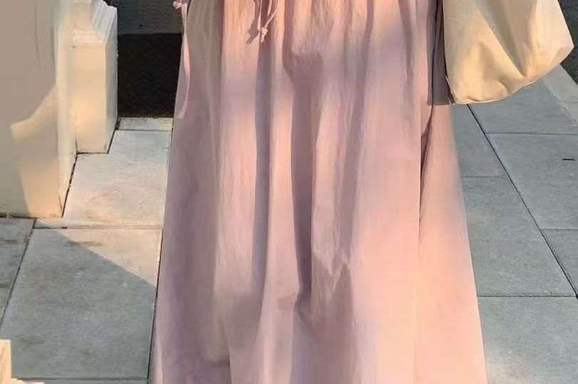 Sleeveless Top and Maxi Skirt Set with Bag