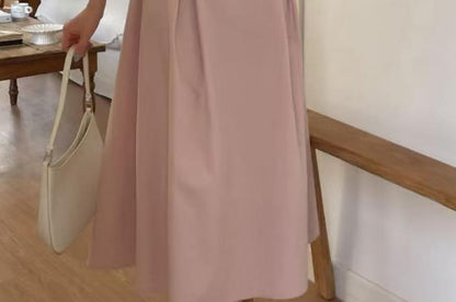 V-Neck Short Sleeve Ruched Wrap Maxi Dress - Altfashion Shop