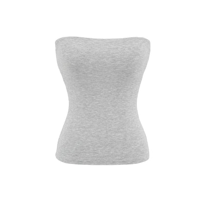 Plain Padded Cropped Tube Top