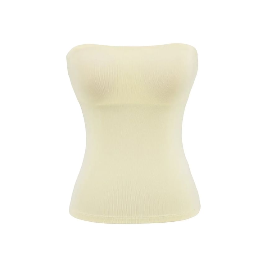 Plain Padded Cropped Tube Top