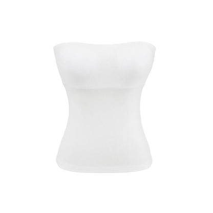 Plain Padded Cropped Tube Top