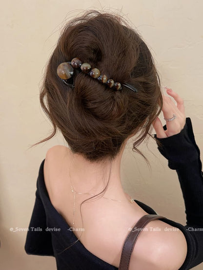 Bead Acrylic Hair Clip