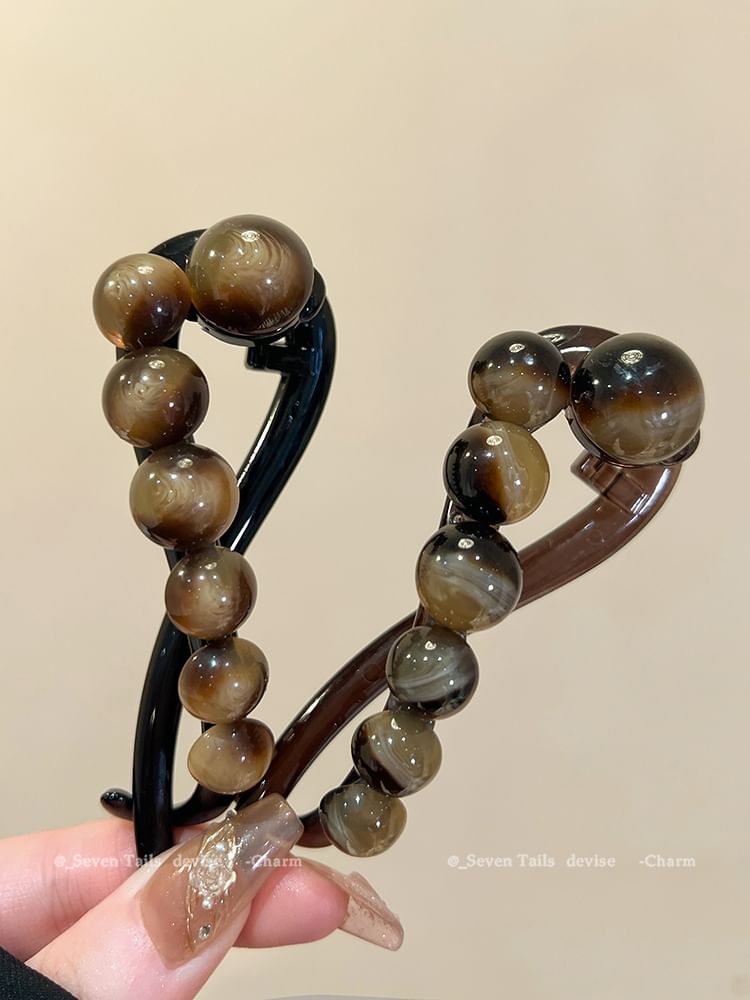 Bead Acrylic Hair Clip
