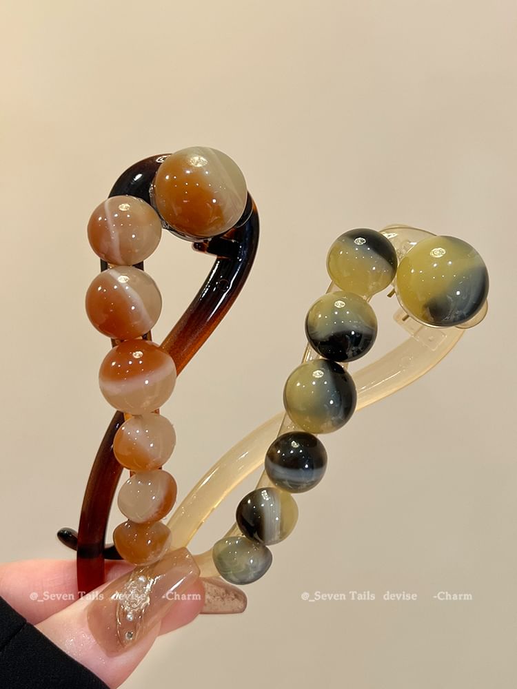 Bead Acrylic Hair Clip