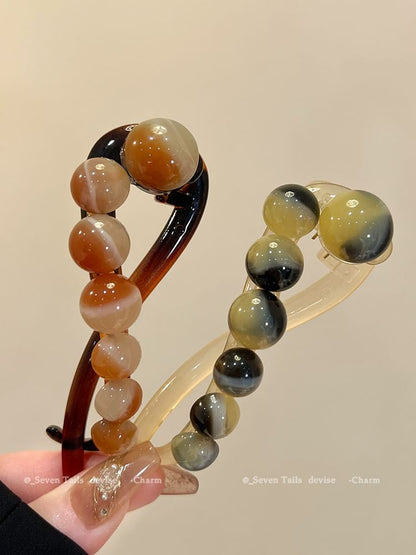 Bead Acrylic Hair Clip