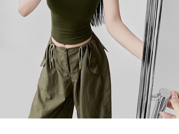 Plain Cropped Tank Top