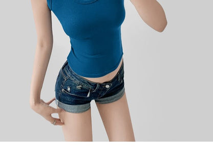 Plain Cropped Tank Top