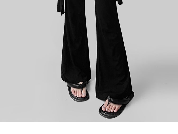 Skirt Overlay Flared Pants with Mid Waist