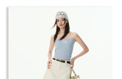 Washed Denim Mini A-Line Skirt