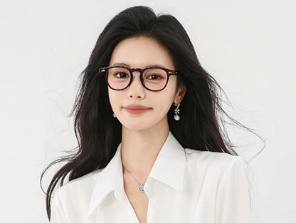 Plain Ruched Collared Elbow-Sleeved Cropped Blouse