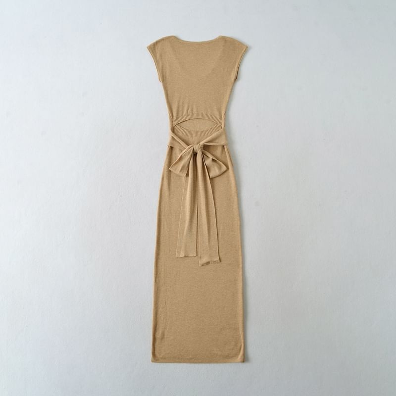 Scoop Neck Sleeveless A-Line Maxi Dress - Altfashion Shop