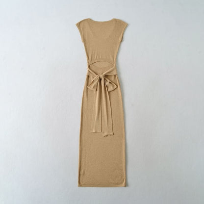 Scoop Neck Sleeveless A-Line Maxi Dress - Altfashion Shop