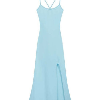 Backless Spaghetti Strap A-Line Dress - Altfashion Shop