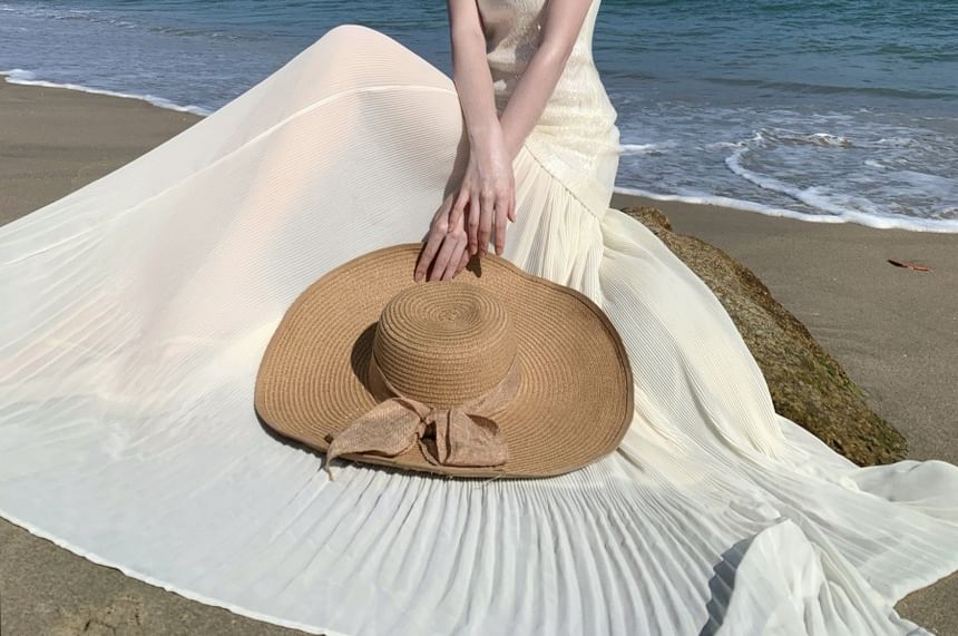 Strapless A-Line Maxi Dress - Altfashion Shop