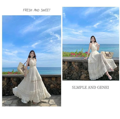 V-Neck Tiered Maxi Dress - Altfashion Shop