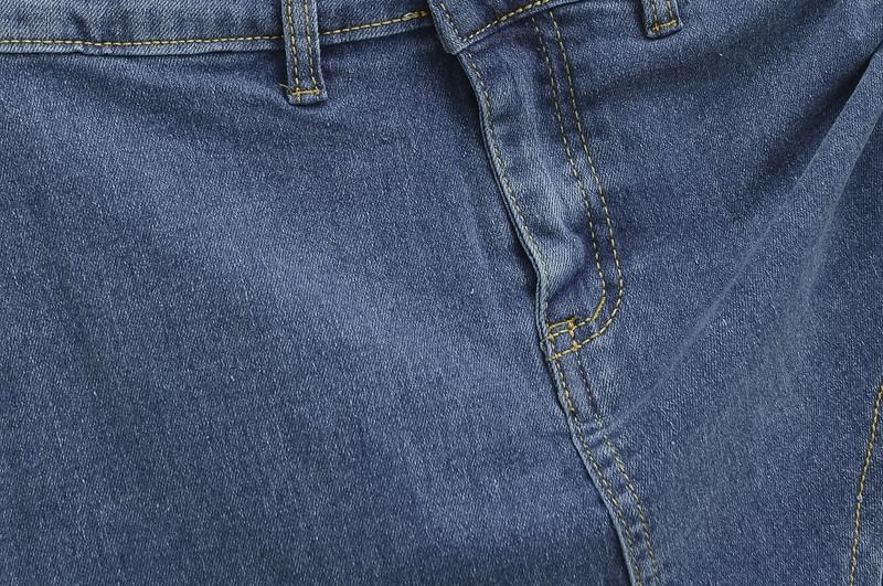 High Waist Drawstring Mini Denim Skort