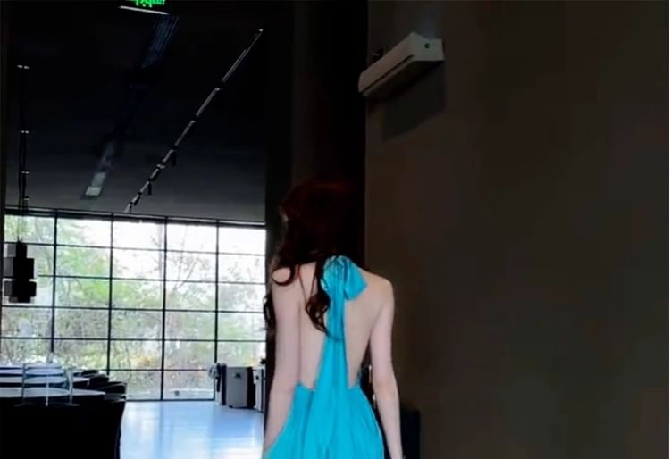 Halter Open Back Slit A-Line Maxi Dress - Altfashion Shop
