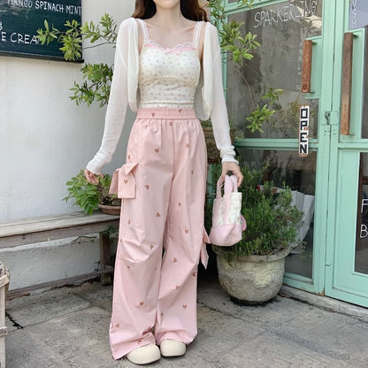 Plain Sheer Open-Front Cropped Cardigan