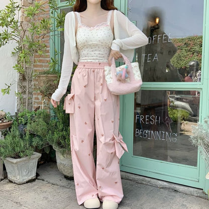 Plain Sheer Open-Front Cropped Cardigan