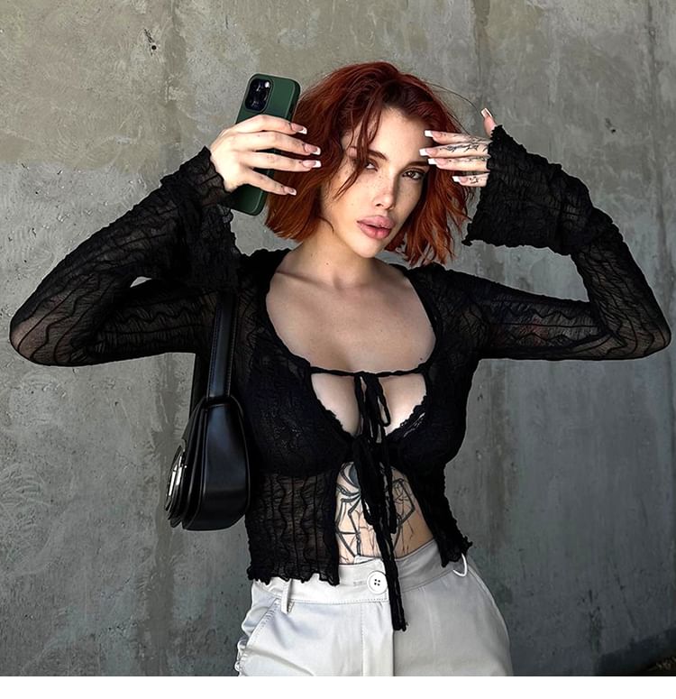 Plain Open-Front Cropped Cardigan
