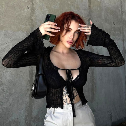 Plain Open-Front Cropped Cardigan