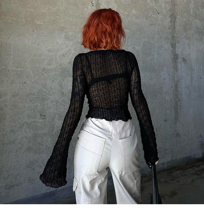 Plain Open-Front Cropped Cardigan