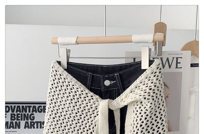Crochet Knit Half Apron Skirt