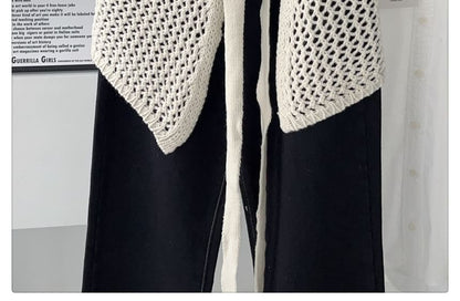 Crochet Knit Half Apron Skirt