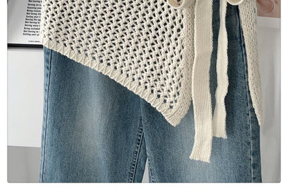 Crochet Knit Half Apron Skirt