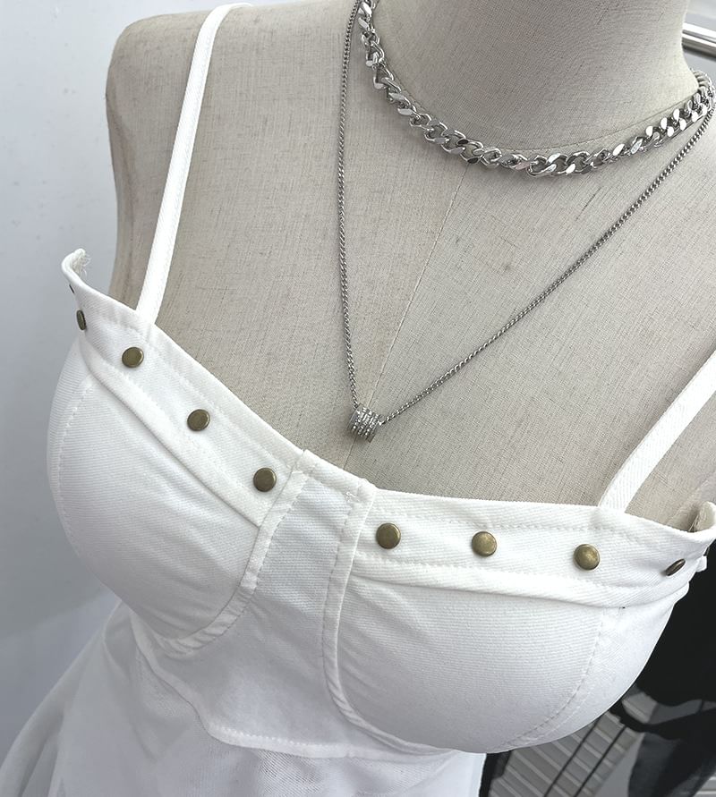 Studded Lace Padded Camisole Top