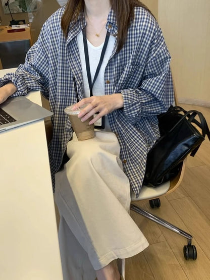 Plaid Button-Up Shirt