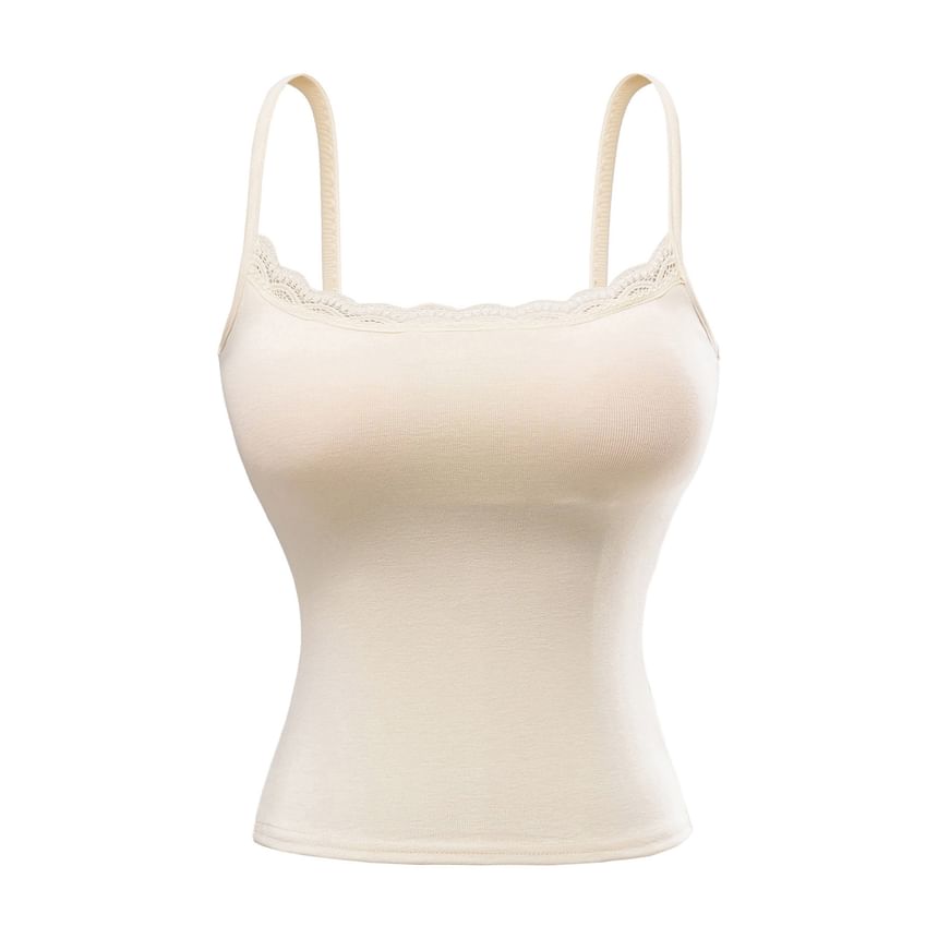 Lace Trim Padded Camisole