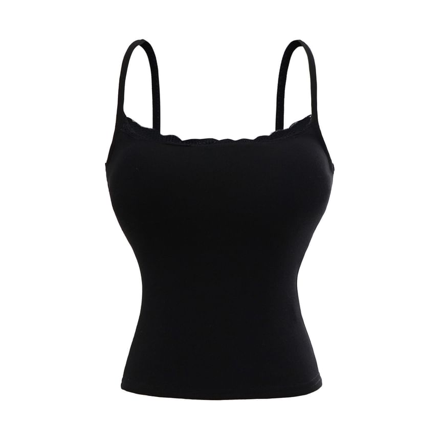 Lace Trim Padded Camisole