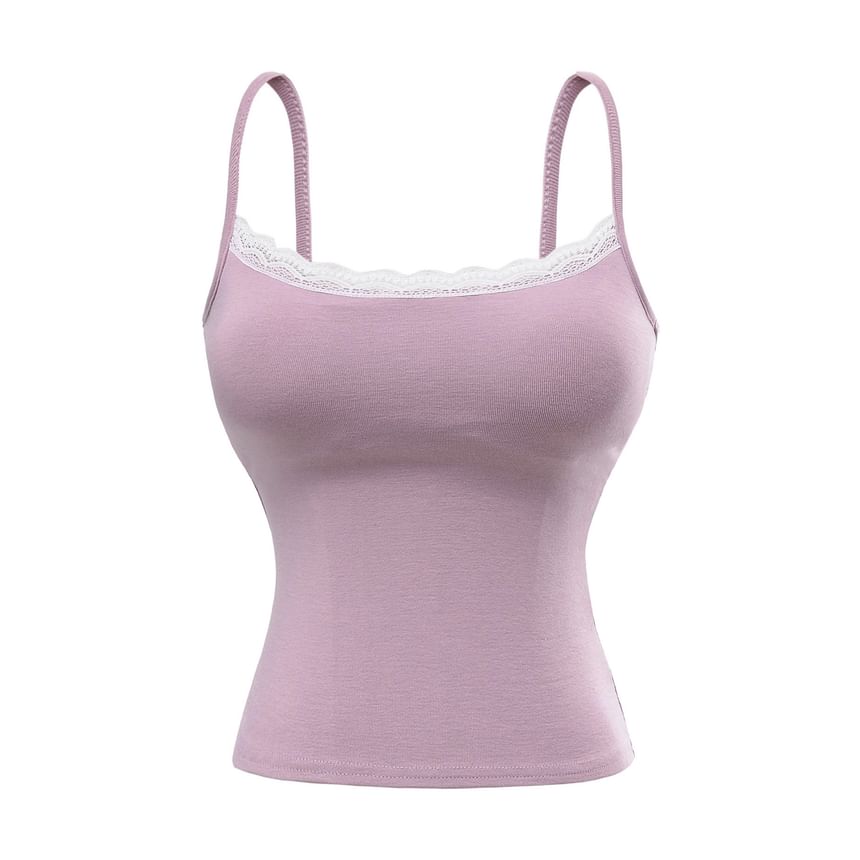 Lace Trim Padded Camisole