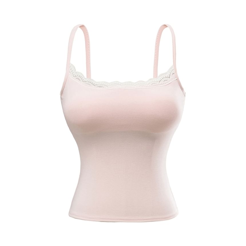 Lace Trim Padded Camisole