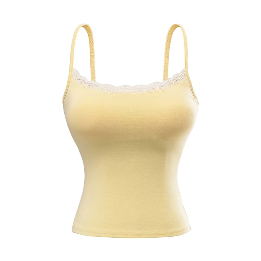 Lace Trim Padded Camisole