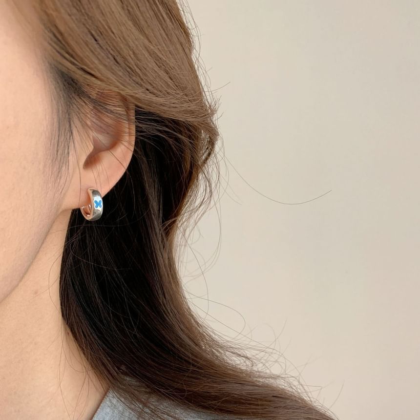 Hoop Butterfly Earring Clip-On /