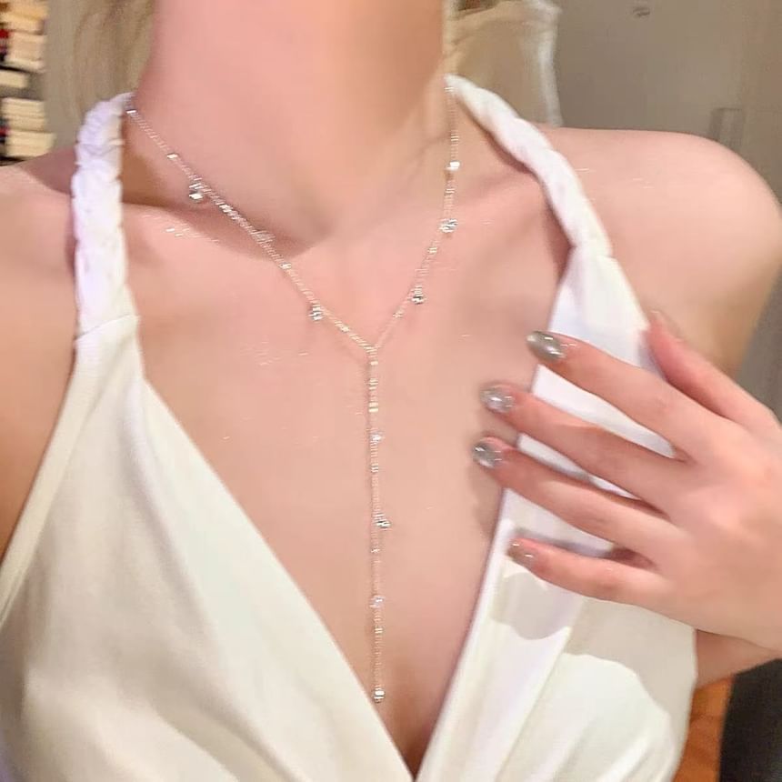 Lariat Necklace Chain Bead Station