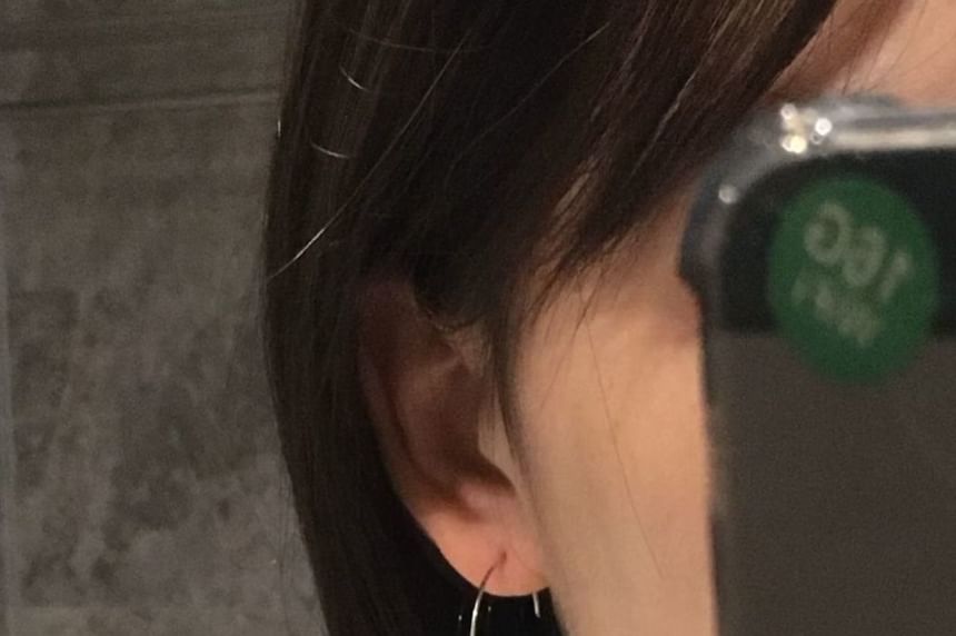 Faux Pearl Open Drop Earring Hoop