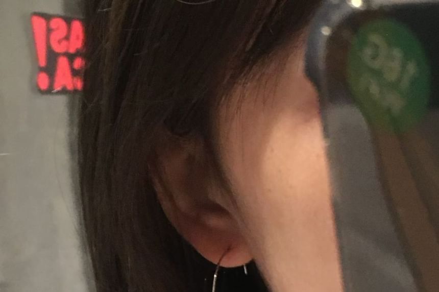 Faux Pearl Open Drop Earring Hoop